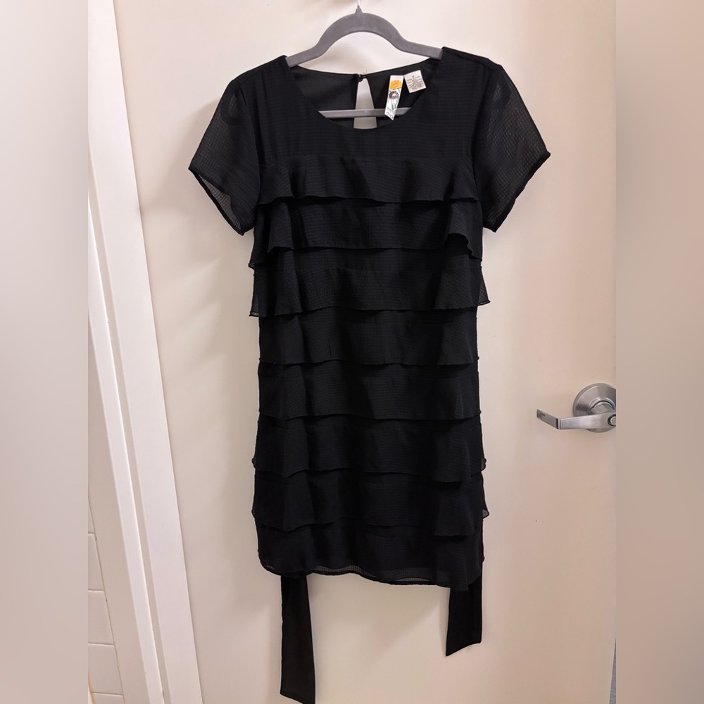 Elegant Black Tiered Dress